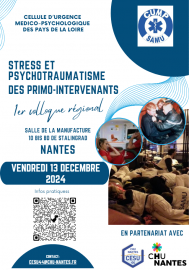 1er colloque régional de la CUMP: Stress et psychotraumatisme des primo-intervenants